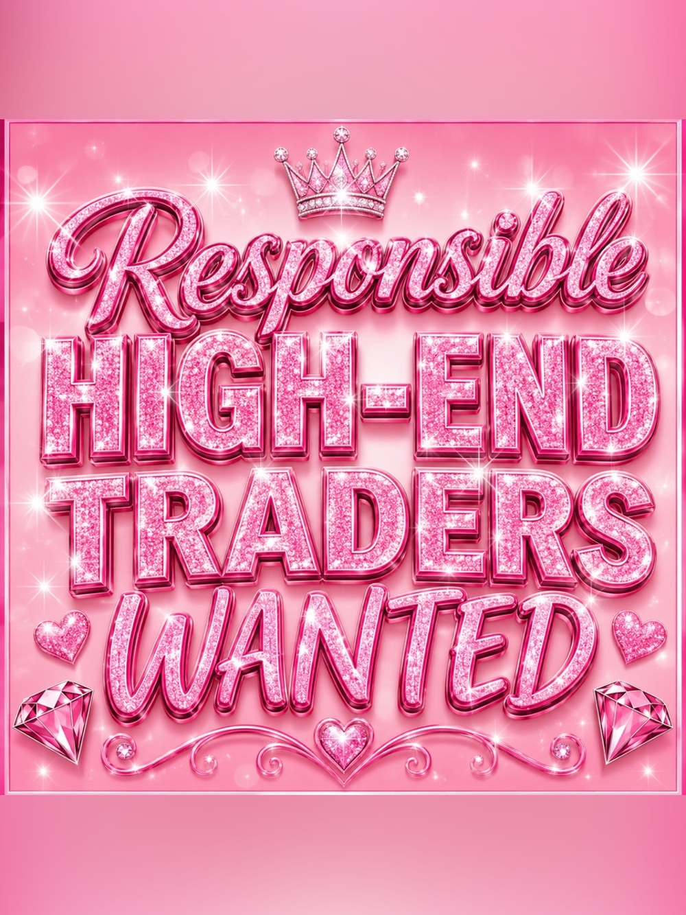 YES I LOVE PINK SPARKLES AND TRADING!